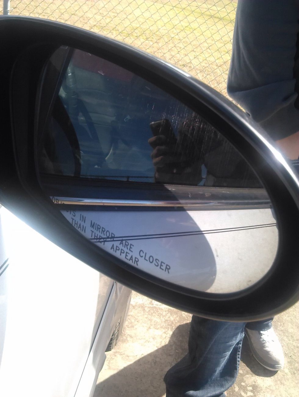 Don't forget to look at both side mirrors.