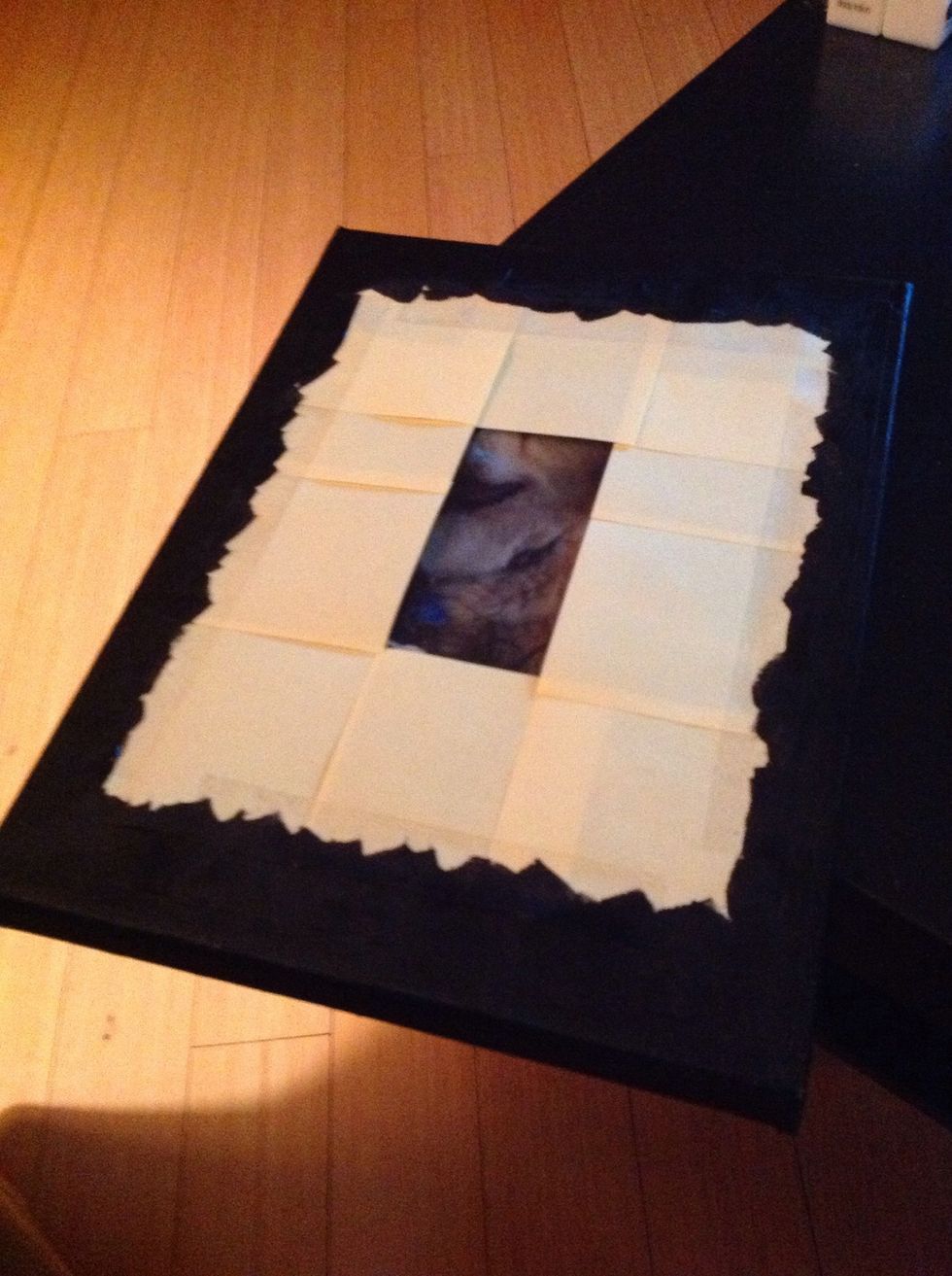 Don't forget to paint the sides of the canvas ....Wait for it to dry