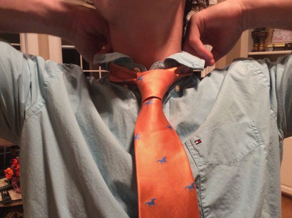 Don't forget to pull down your collar