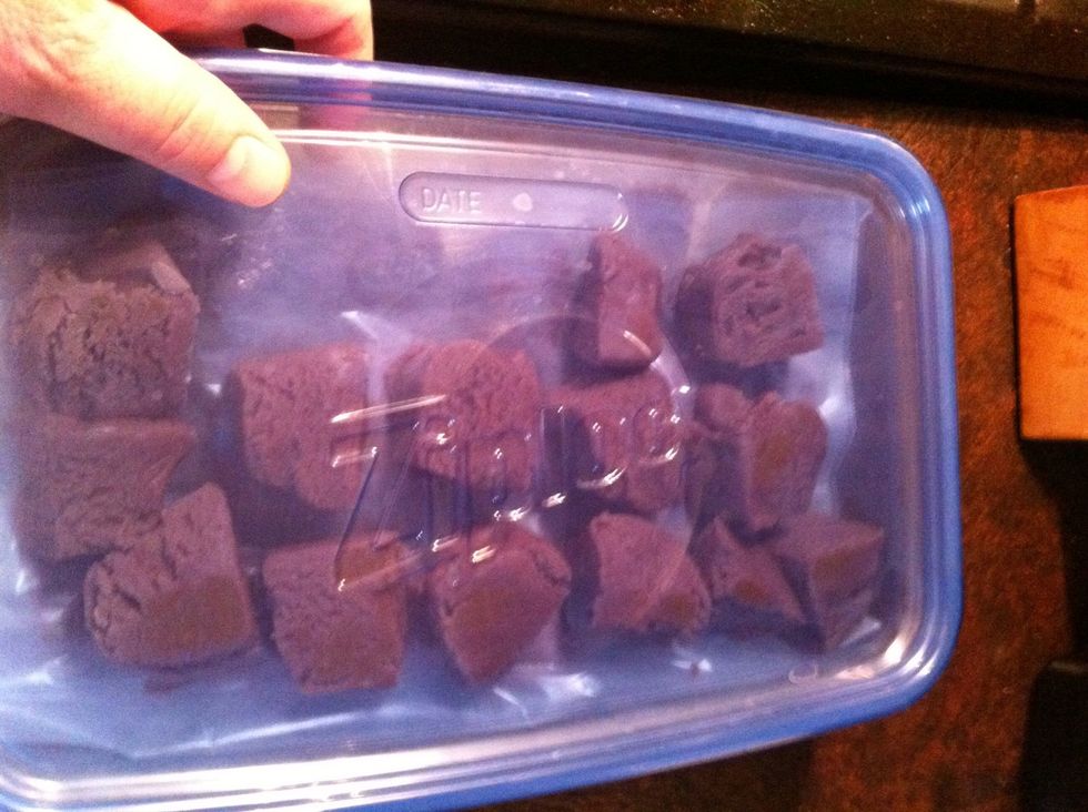 Don't forget to seal so fudge doesn't dry out. Enjoy!