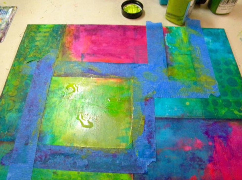 Don't forget to spray some water again on top of the layers of paint and heat it with a heat gun. Let it sit for a few minutes, then scrape it off. The more layers the better!