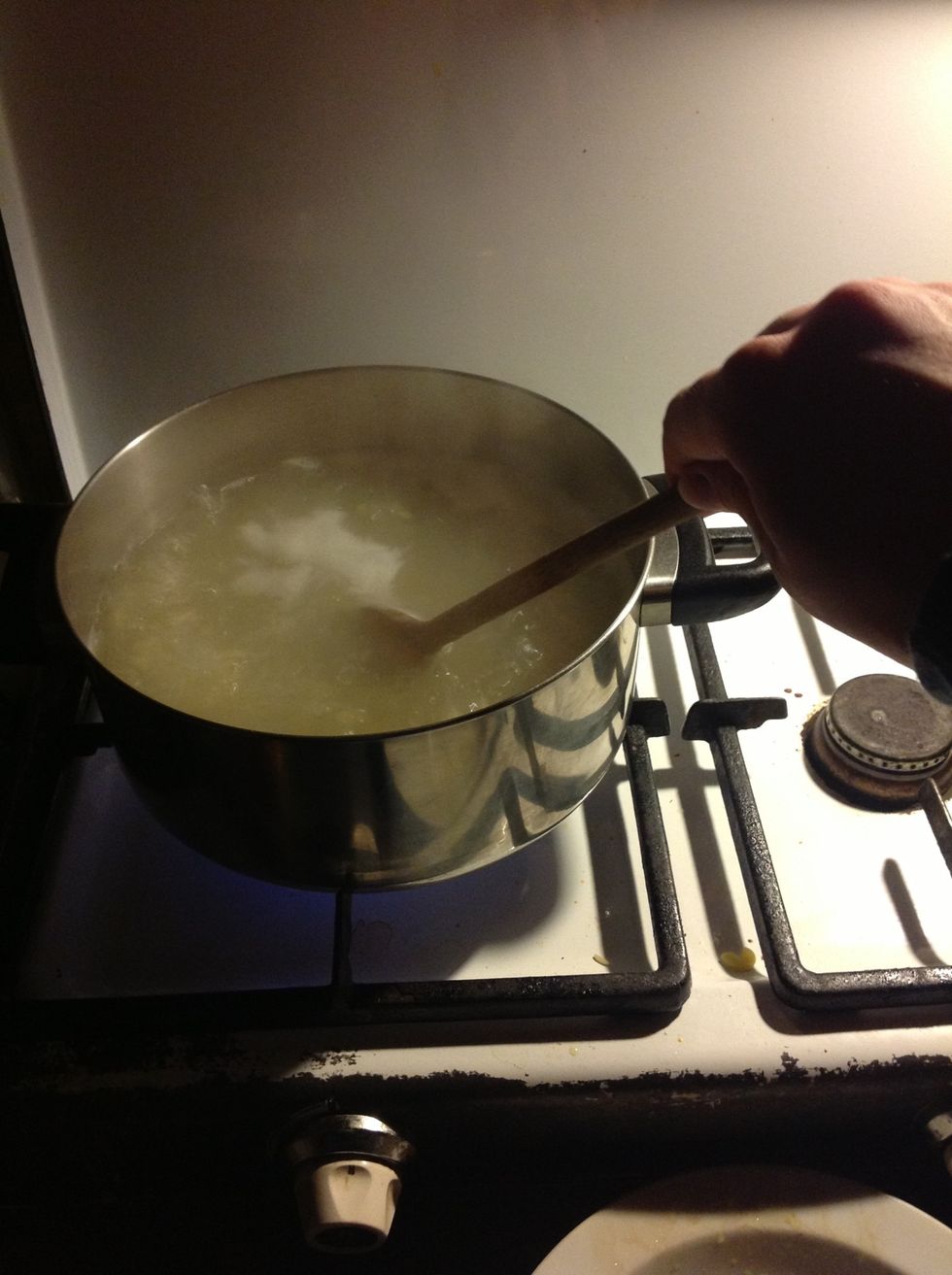 Don't forget to stir the pasta