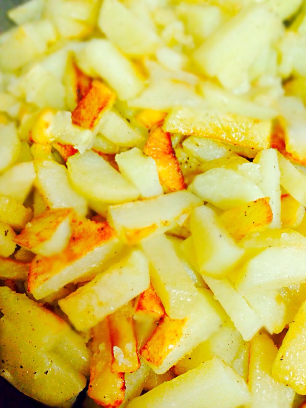 Don't forget to stir the potatoes or it will burn