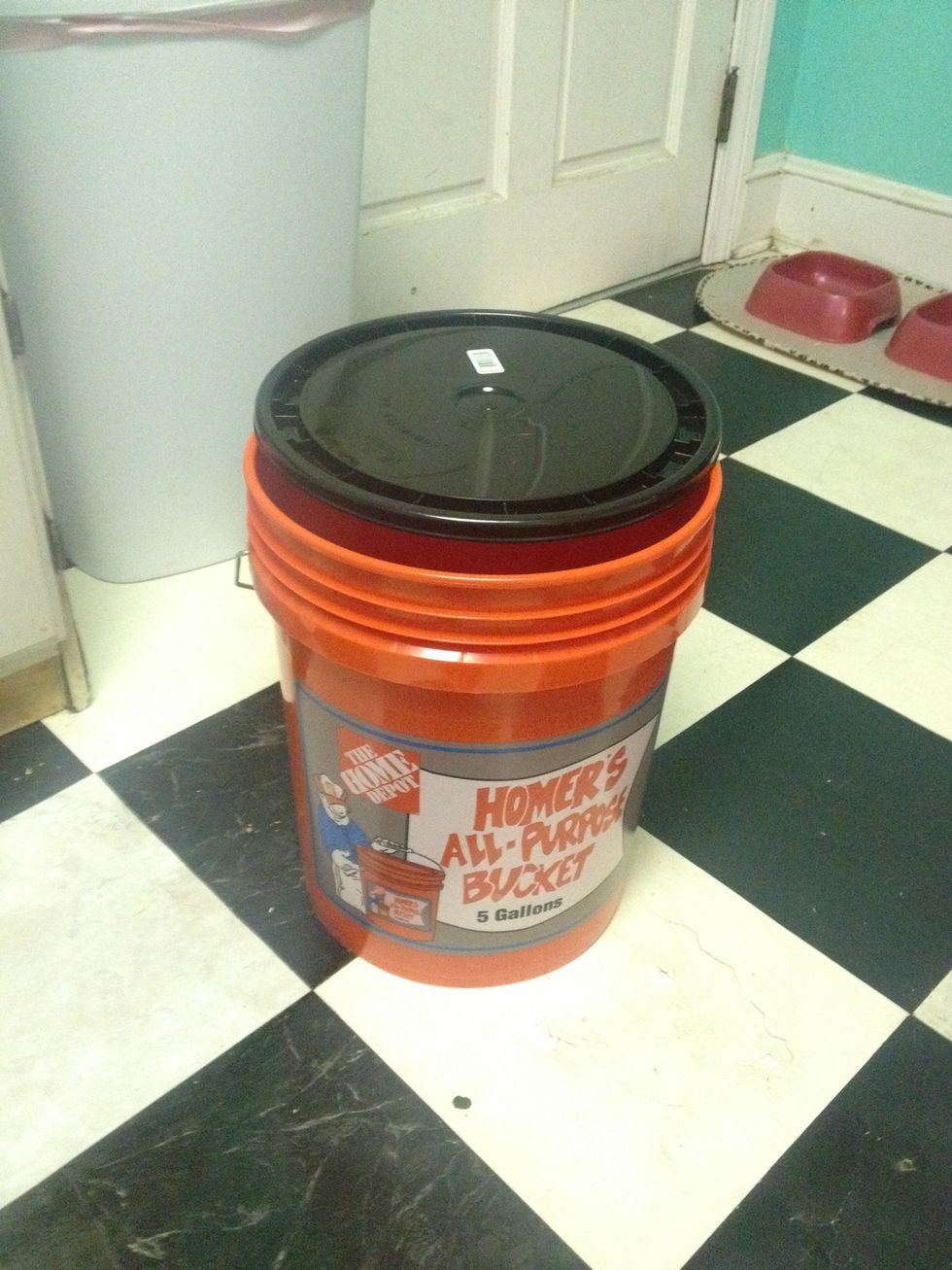 Don't forget your "cauldron!" This 5 gallon bucket with lid cost less than $4