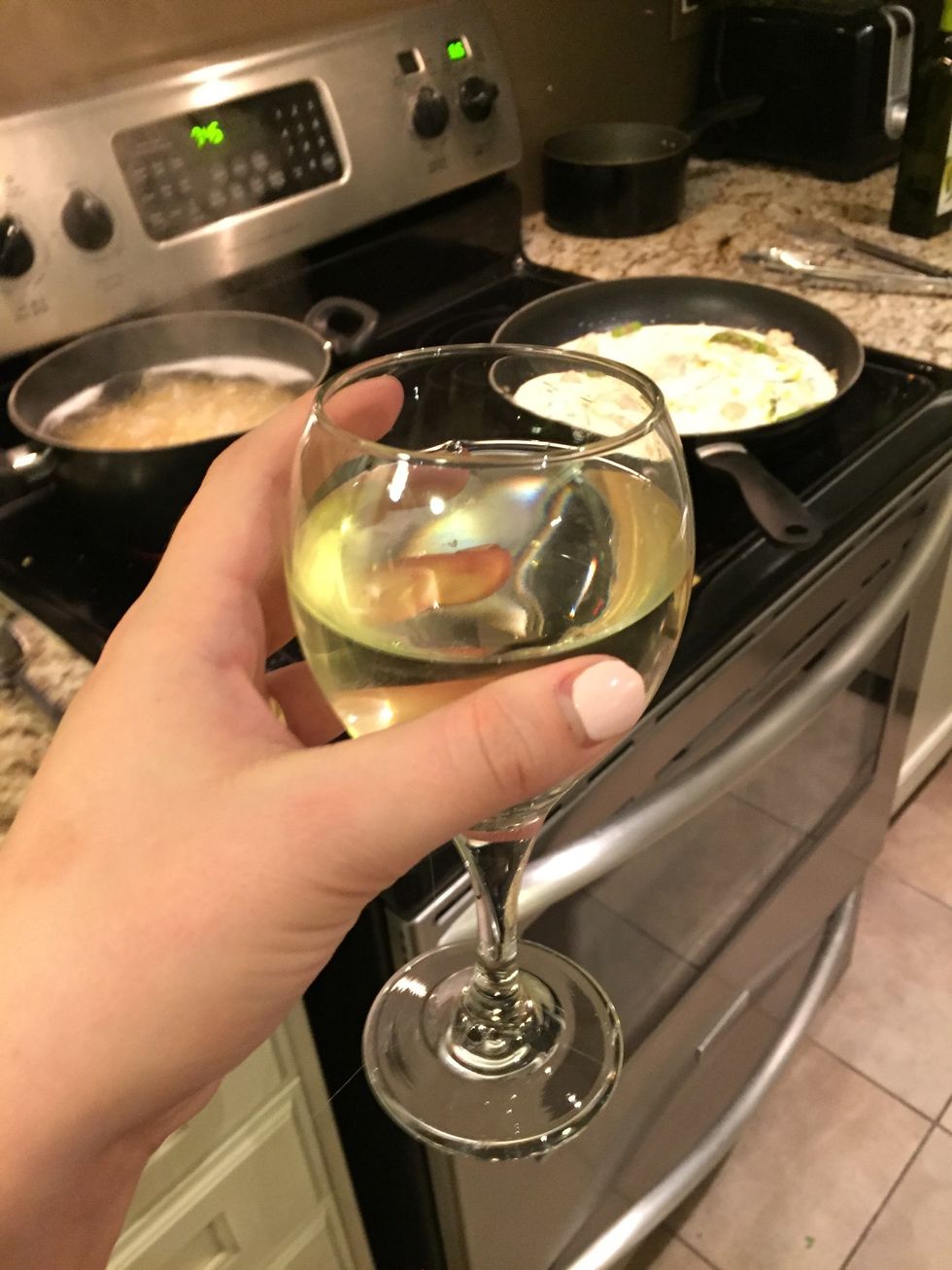 Don't forget your glass of wine.\ud83c\udf77