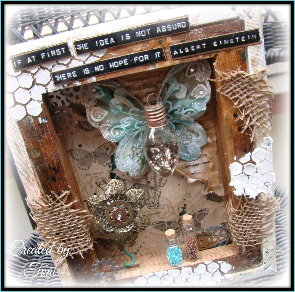 Don't forget your quote for your piece. I actually saw this quote and it inspired me to make this piece. And what's more absurd that steampunk, that's why I \u2665 it.