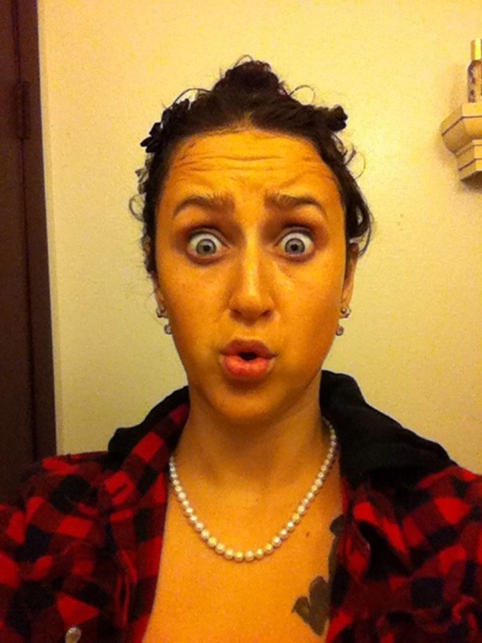 Don't freak out if your face looks yellow :) it washes off