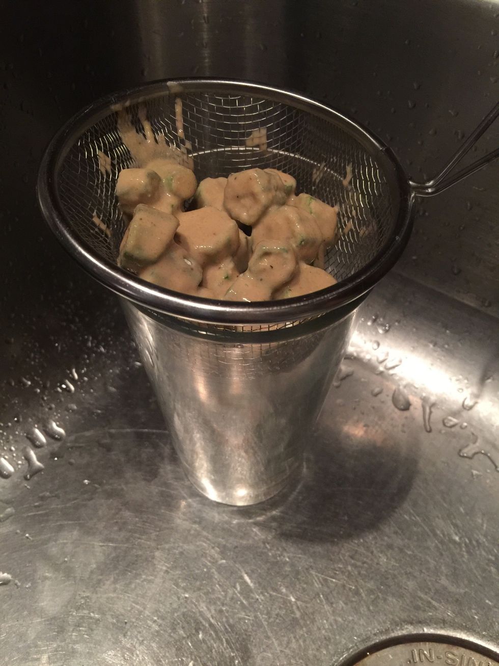 Don't get too runny. I drained a bit.