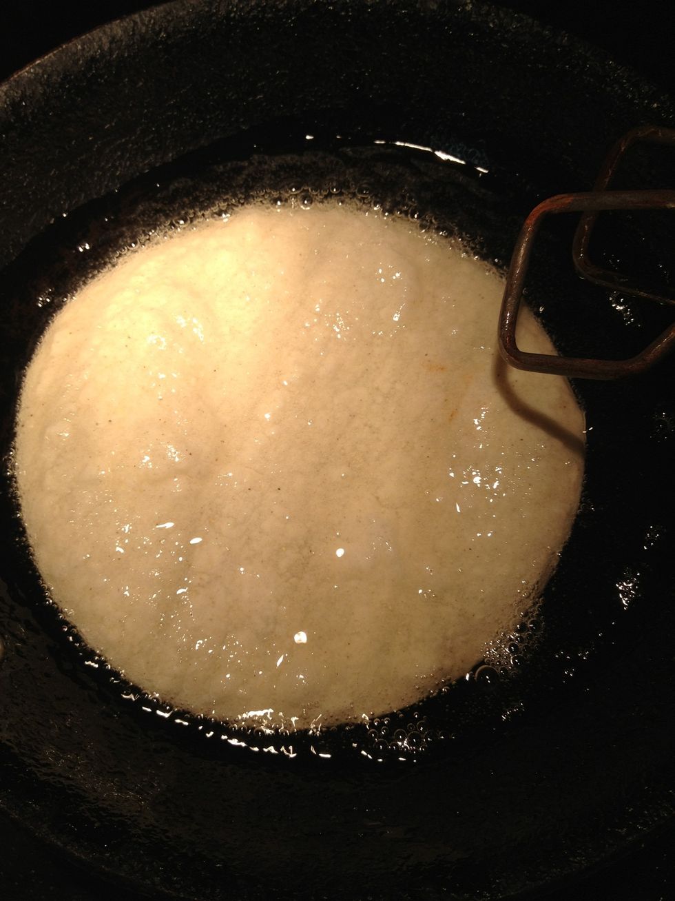 Don't let the tortilla get hard on this side, but let it sit till for about 5-10 seconds.