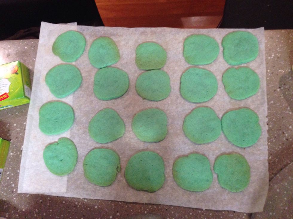 Don't let them brown too much or you won't be able to see the bright colours of the jelly!