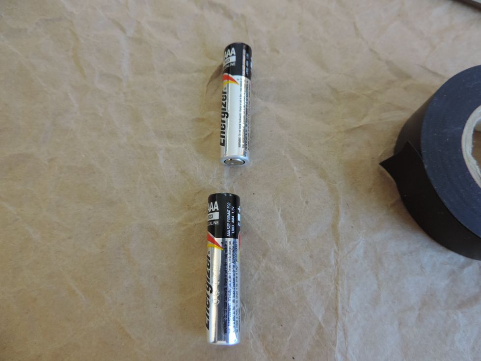 Don't line them up like this--unless you want a dead battery.