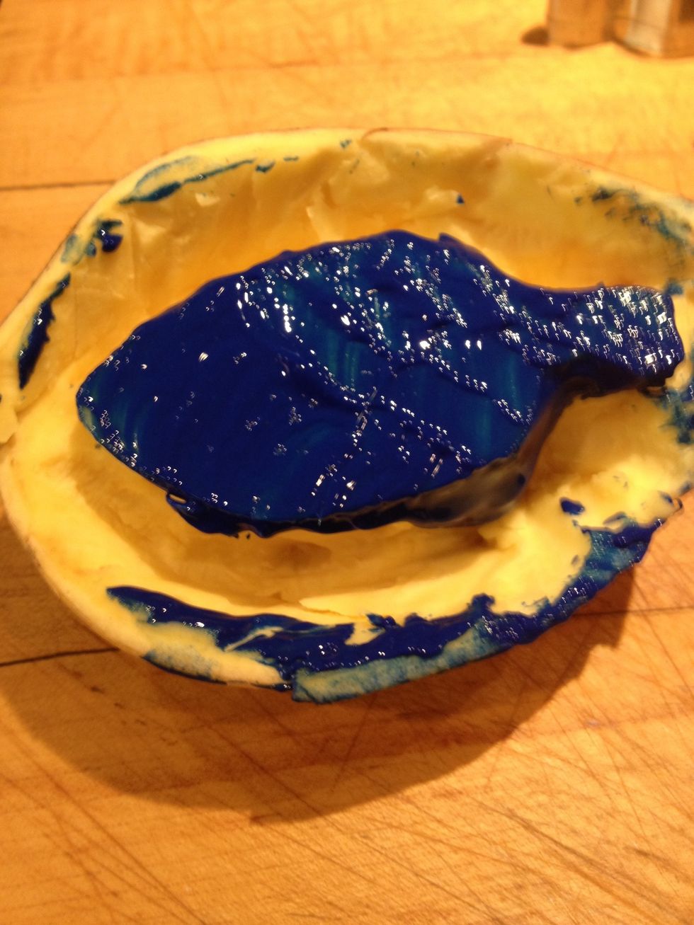 Don't paint on too heavily as the thicker the design, the harder to wrap.