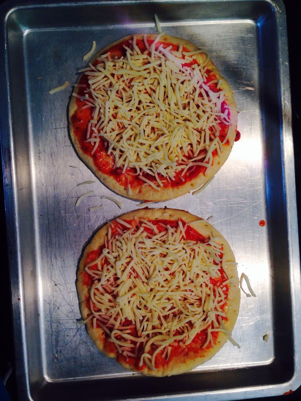 Don't skimp on cheese, it will hold all those veggies in place.