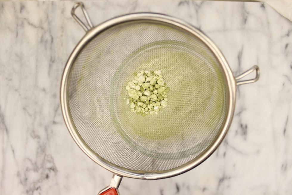 Don't skip sifting!!! If I hadn't sifted, I would have had these clumps in my batter that don't always break up during mixing. This would have resulted in an undesirable texture in your cake.