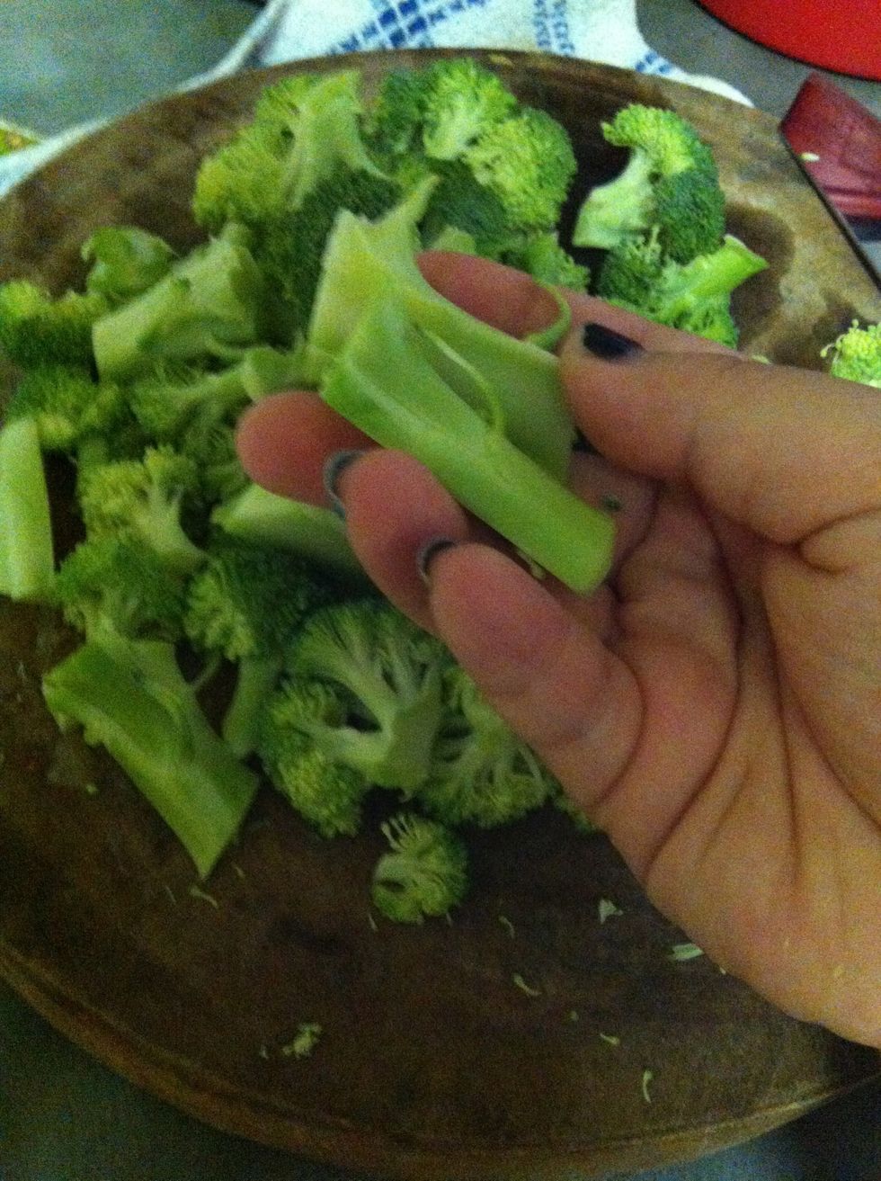 Don't throw away the stems! They're super delicious when they're tender.