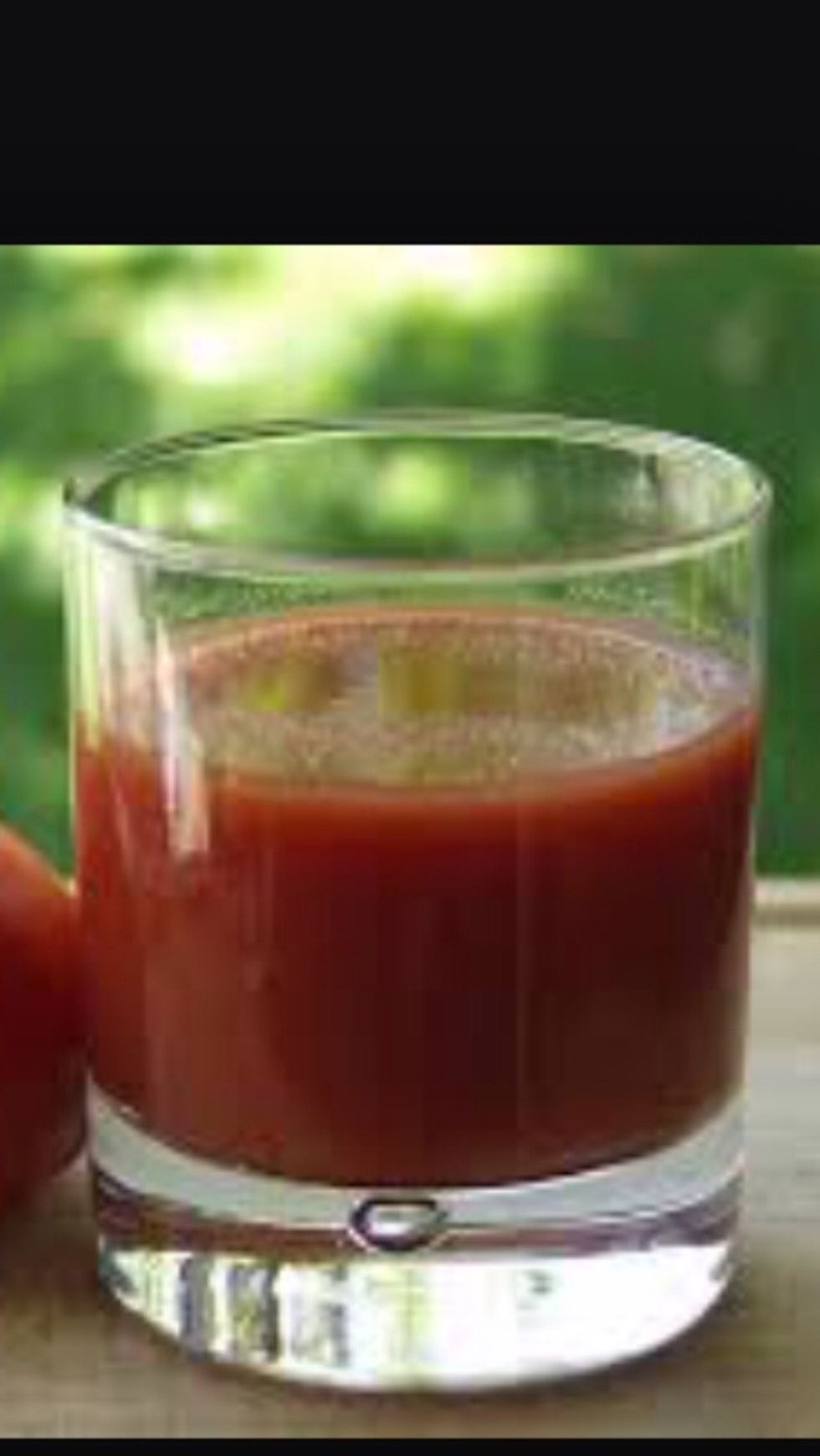 Don't to forget to add about a cup of tomato juice