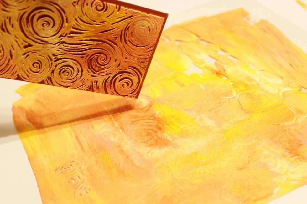 don't waste the ink impressed on the Molding Mats, press the mat to paper to create more prints to use on other projects...