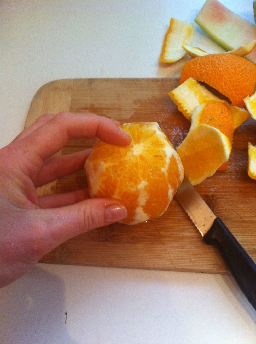 Don't worry about a small amount of white left on the orange it's fine..