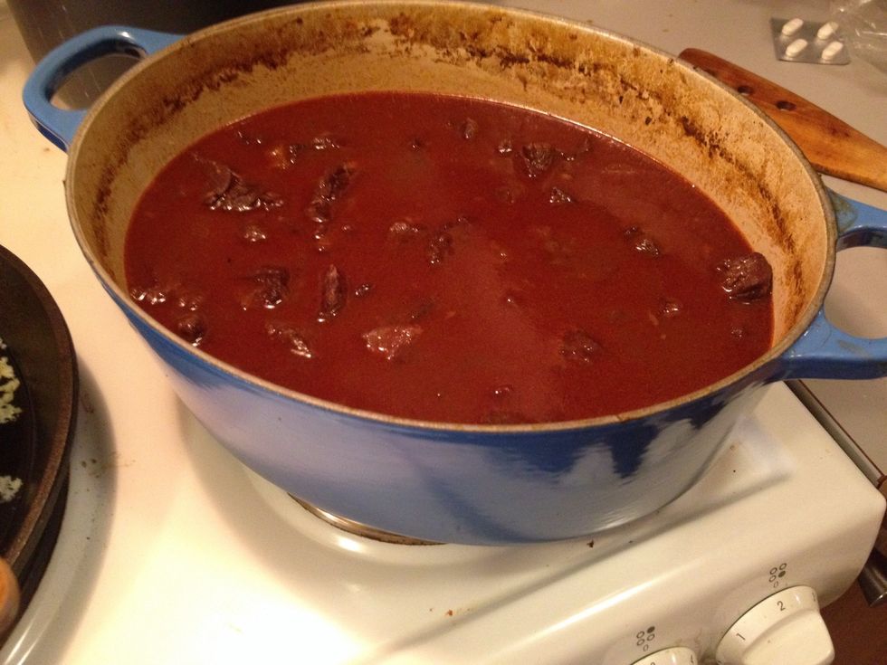 Don't worry about that it looks watery; once it cools down it becomes much thicker, and the taste is so much richer the following day. That's why it's worth to make a big batch so you have plenty \ud83d\ude00