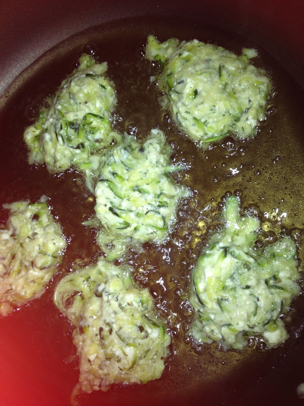 Don't worry about the shape, the taste we're after. Don't overcrowd the pan.