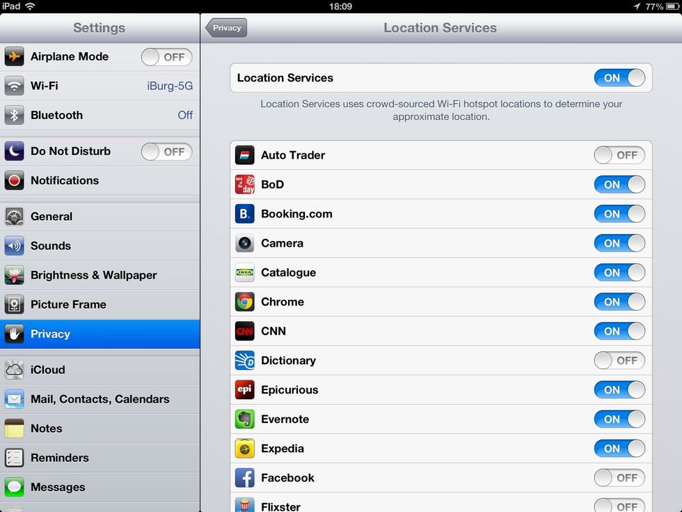 Don't worry your location services are on for most apps, in this case it just concerns the active ones, specifically Google.