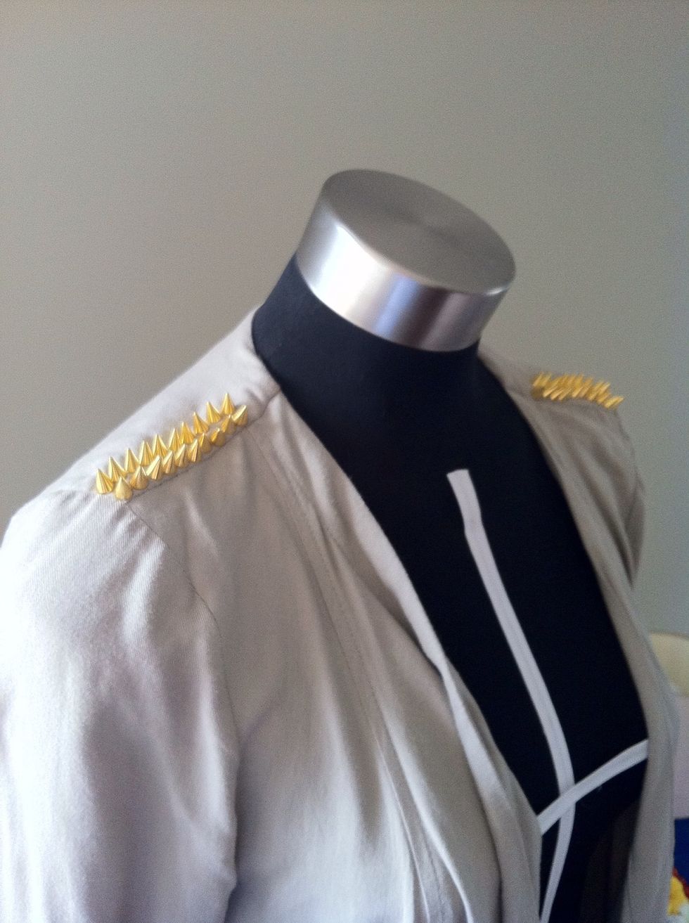 Done! A fresh jacket with cute stud detailing
