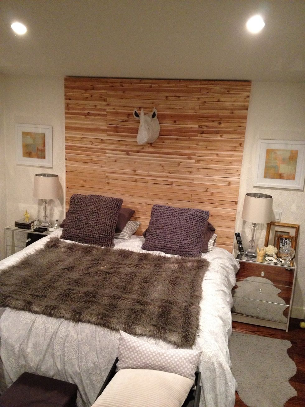 Done. I know I'm not the best bed maker, but at this point it was past midnight and my hubby an I wanted to goto bed. The project took us about 6 hours.