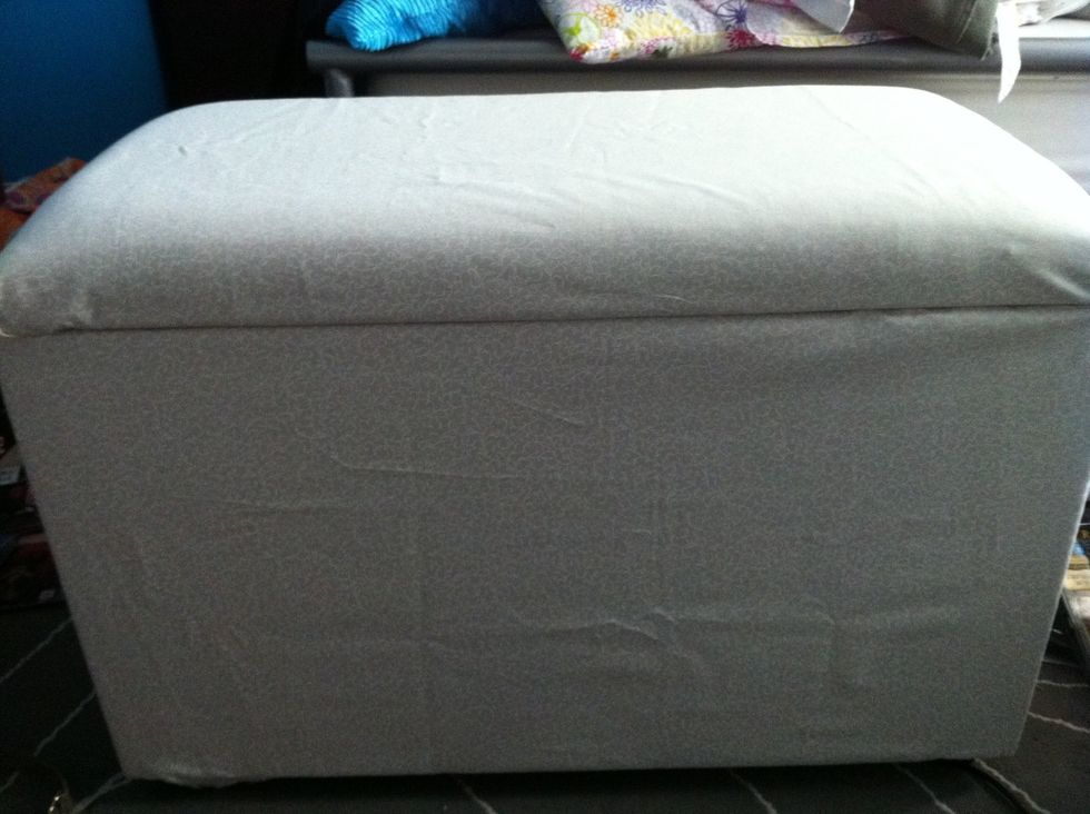DONE!! I recommend ironing the material first for a better finish