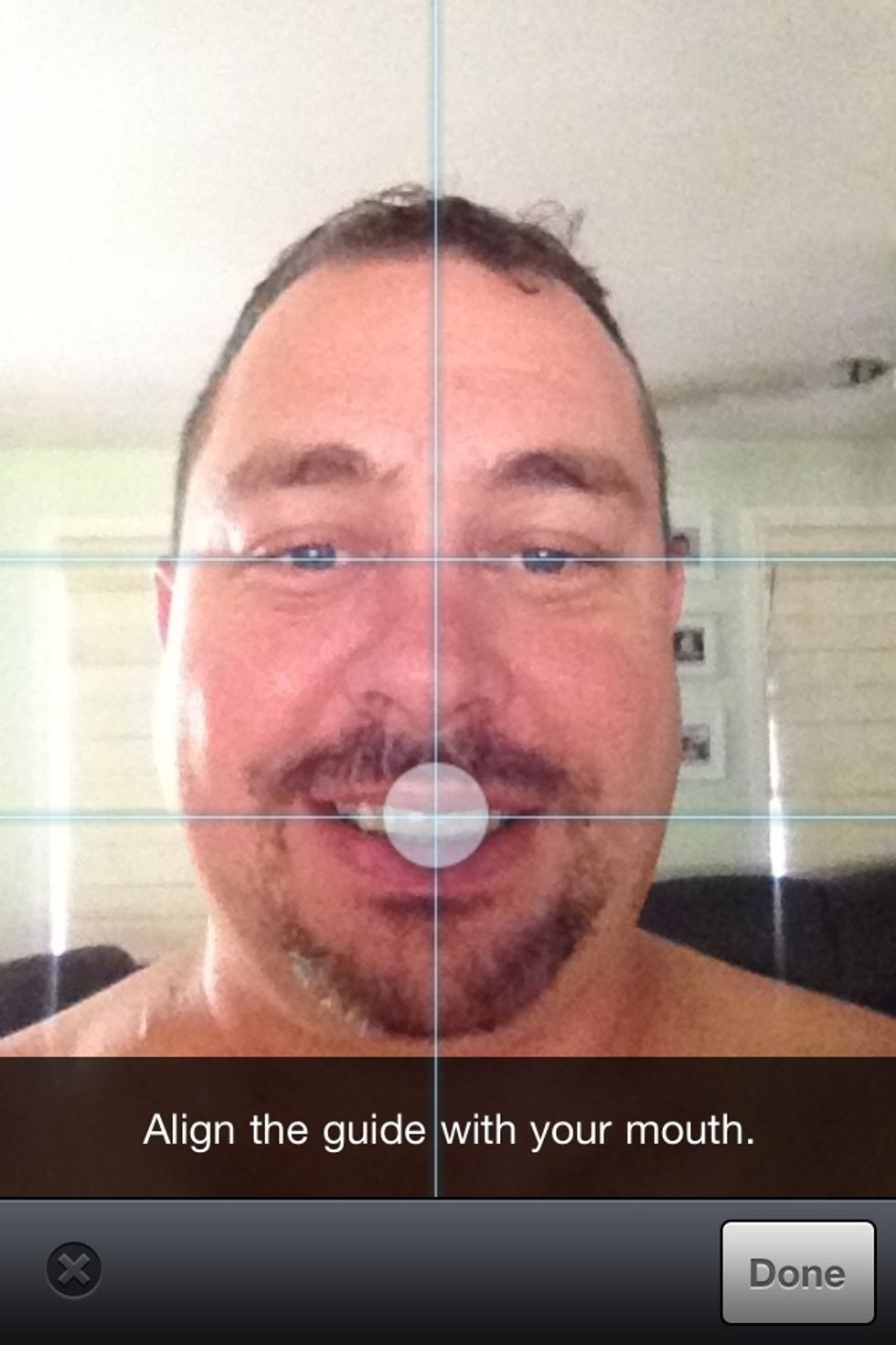 Done if you want to get your face in the same Position every day this helps as you will see on my video I did not