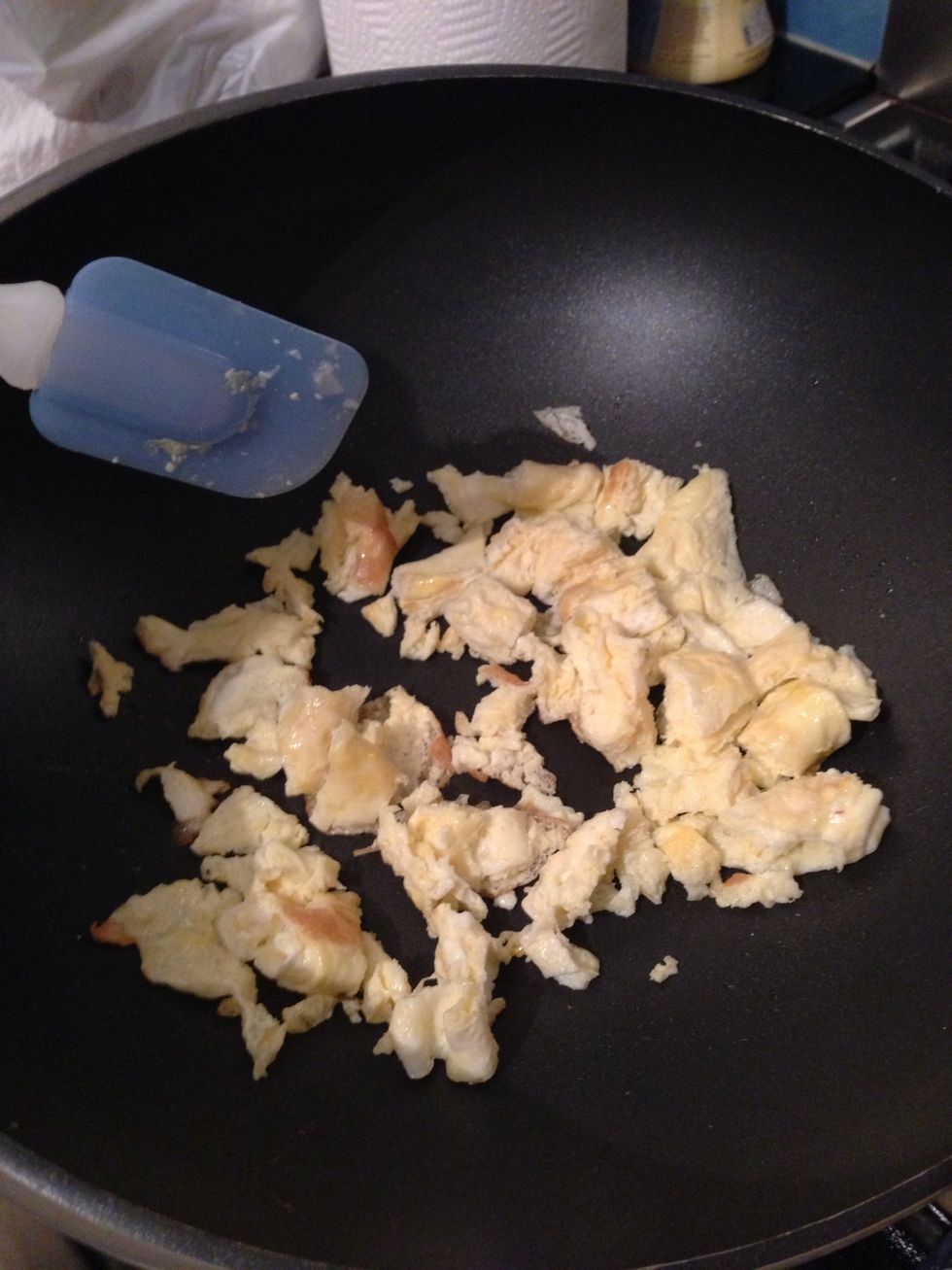 Done! Move to a plate/bowl to stop the cooking process and to free up the wok for the veg.
