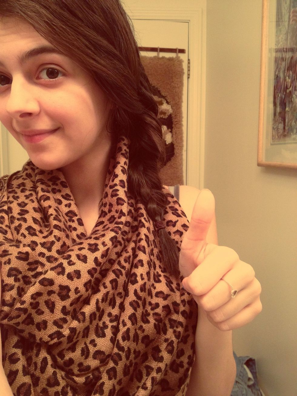 Done!!! Now sleep or you can keep it in your hair because its a braid and cute!