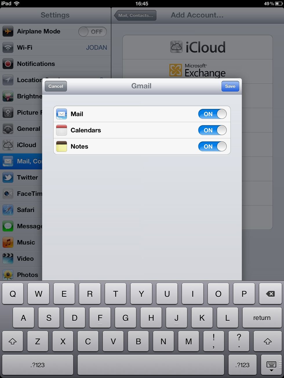 Done! Open up the email application and after a few moments your emails should appear.