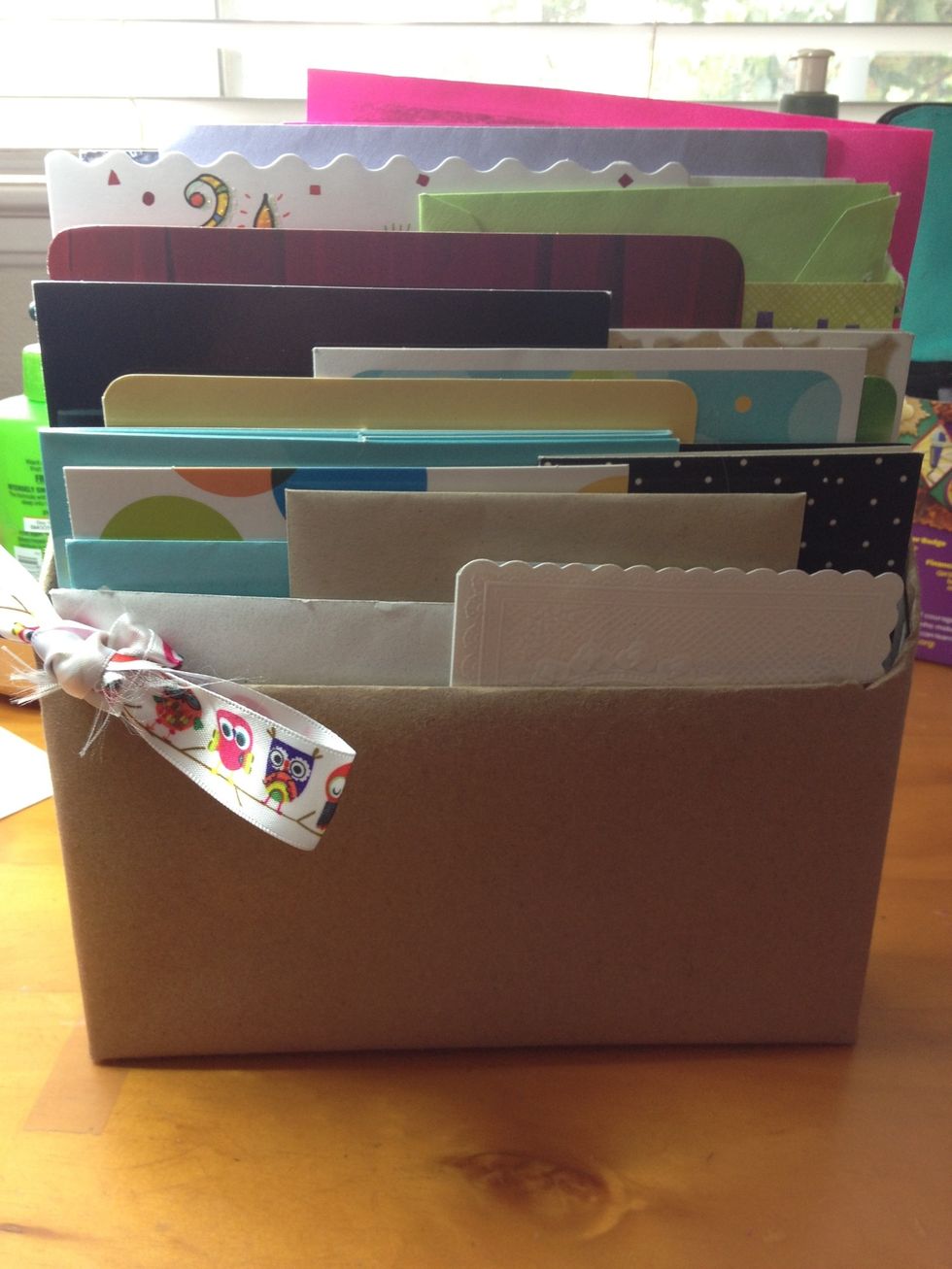 Done with the cards! (The bow was part of the envelope of one card. I didn't like it so I took it off later