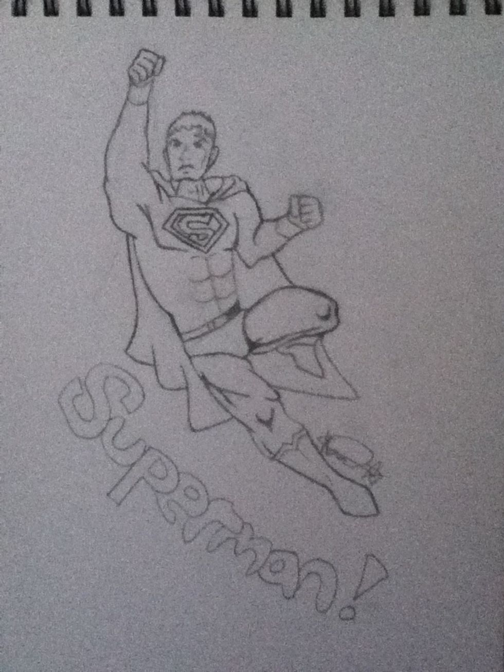 Done! You can color him in if you want or add some shading but I'm just going to leave him as a sketch. Hope this helped \ud83d\udc9b\ud83d\ude04