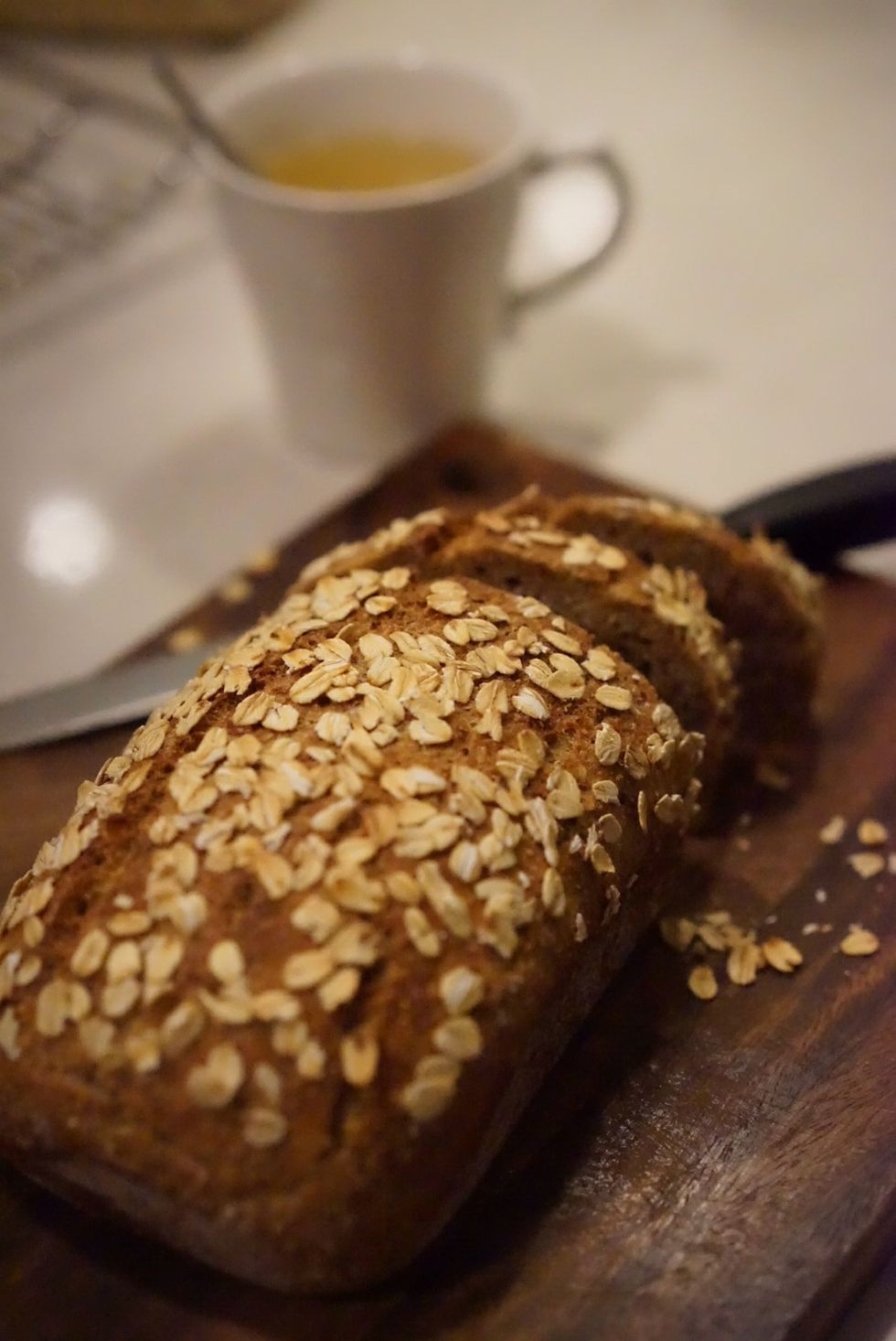 Done! :) You may serve it with soup, or slice it and toast with ham and cheese!