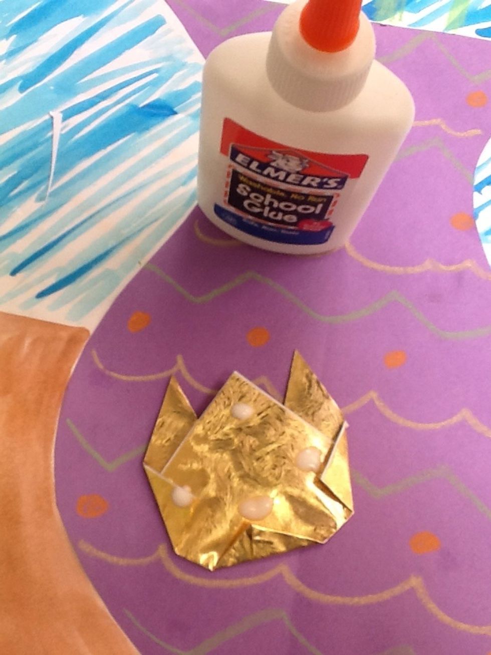 DOT, DOT, not a LOT! Glue your flowers on top of their stems.