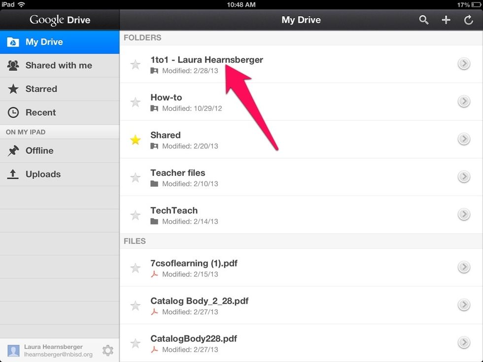 Double-check the move by opening the folder.