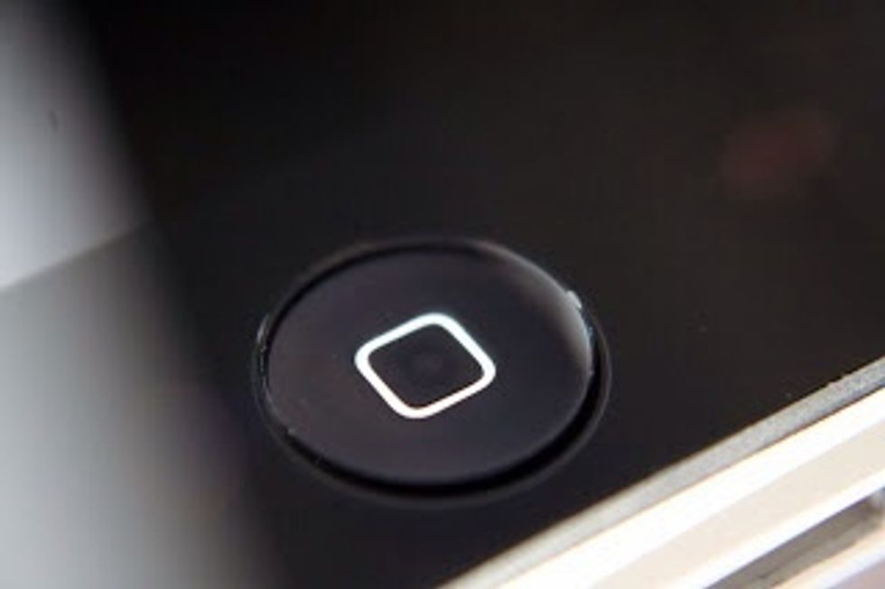 Double-click home button on device