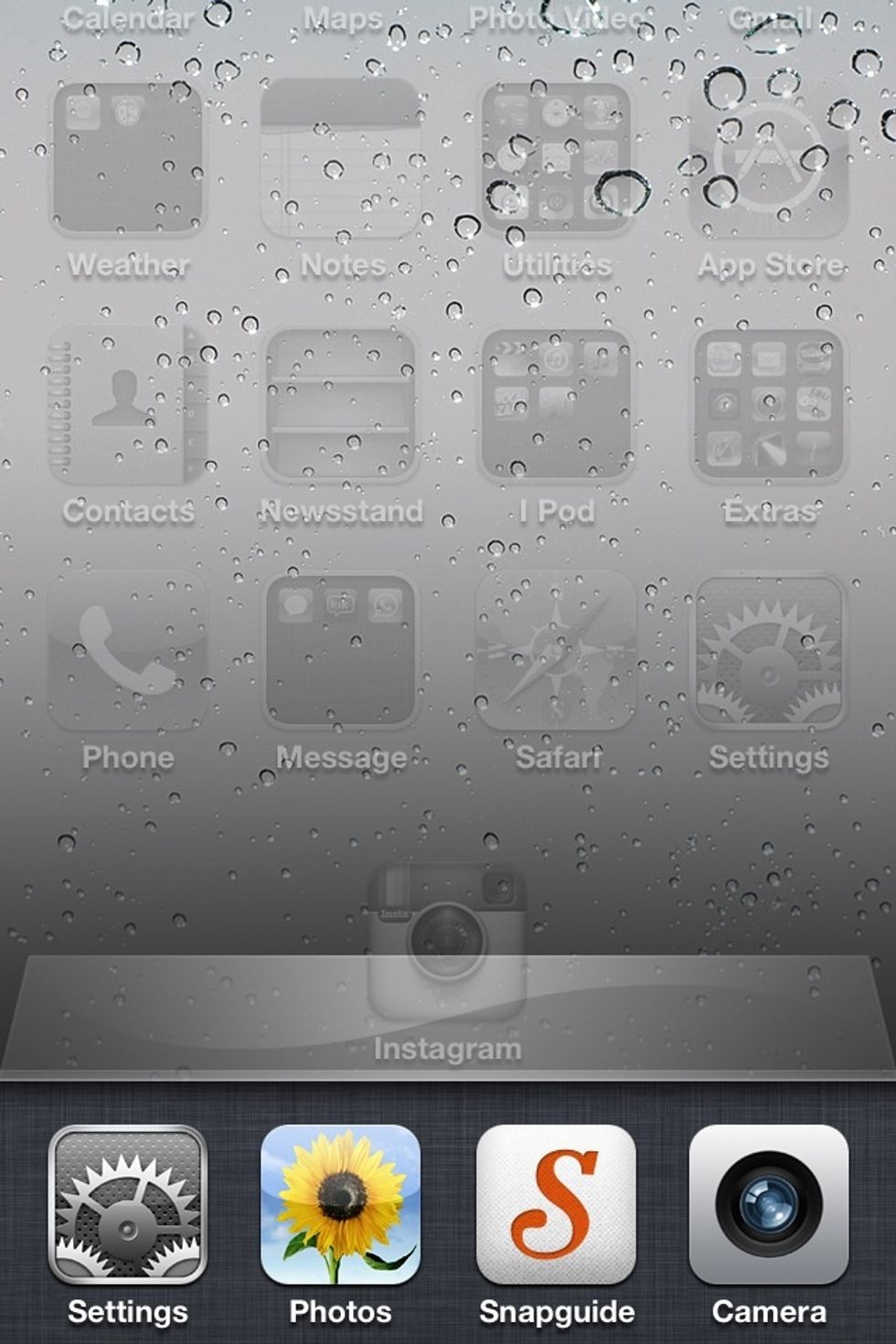 Double click the home button and you will get a screen like this
