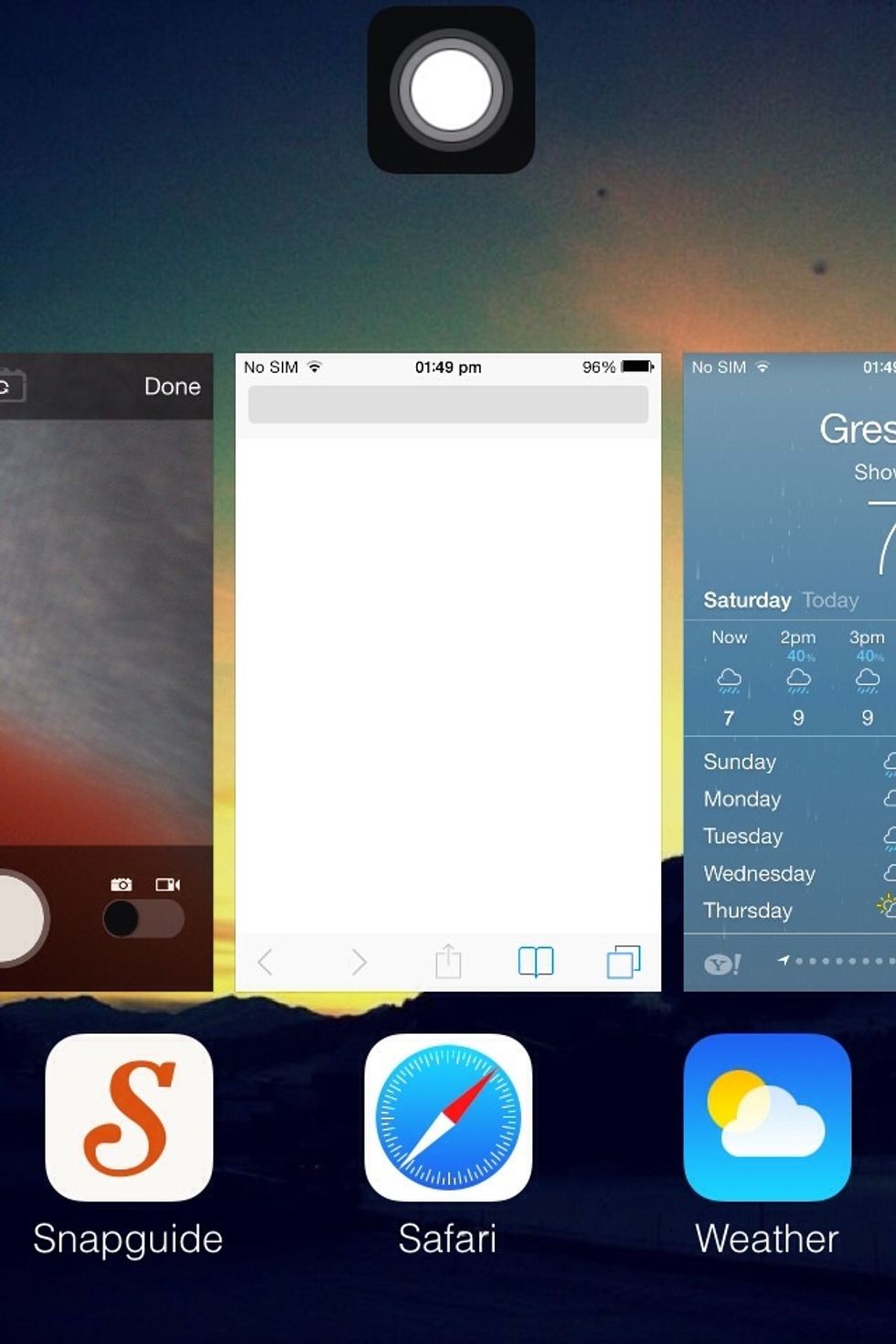 Double click the home button to bring this menu up, delete the page by sliding the square up, dont worry this doesn't delete the app...