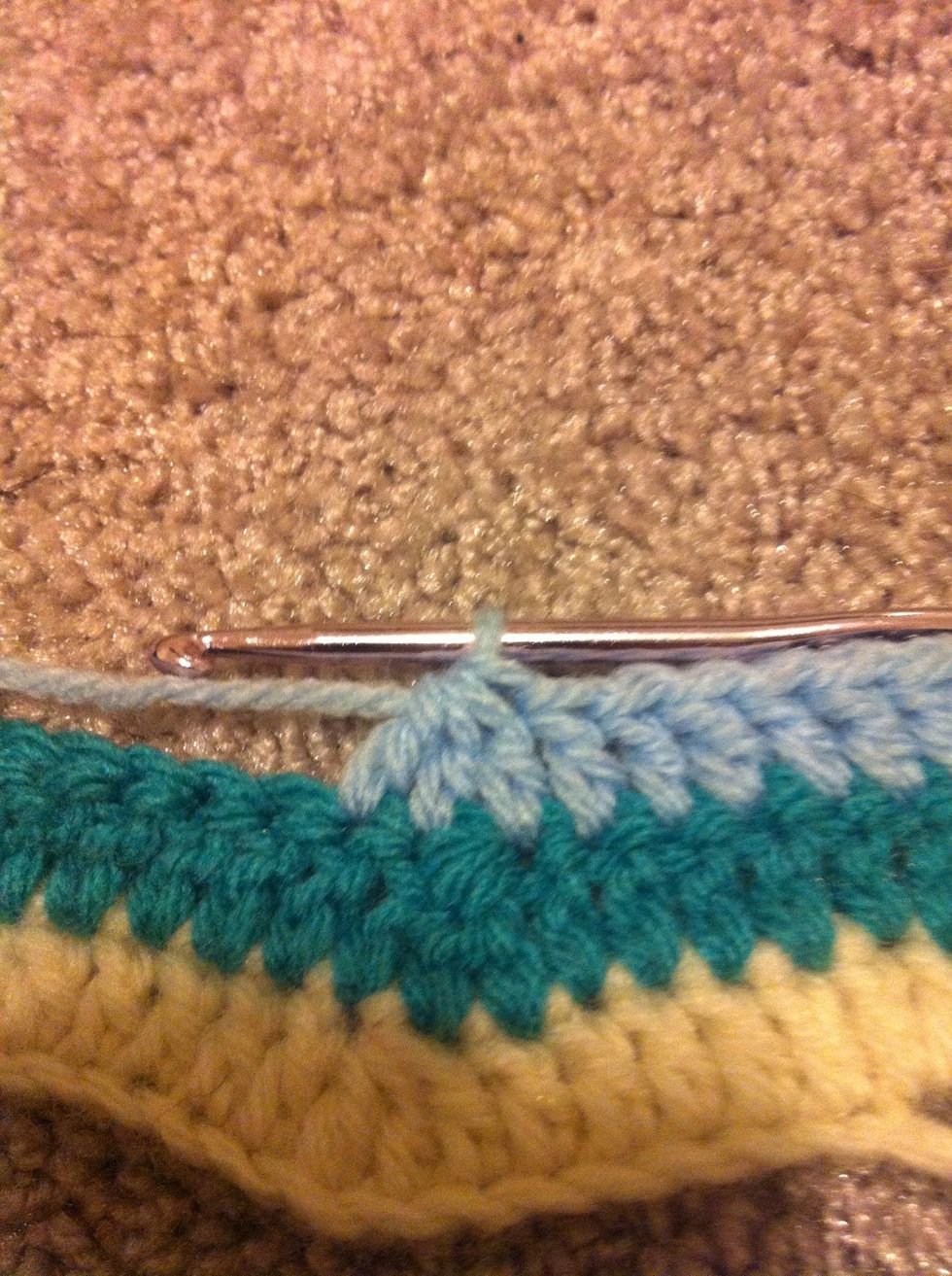 double crochet 3 together (dc3tog)