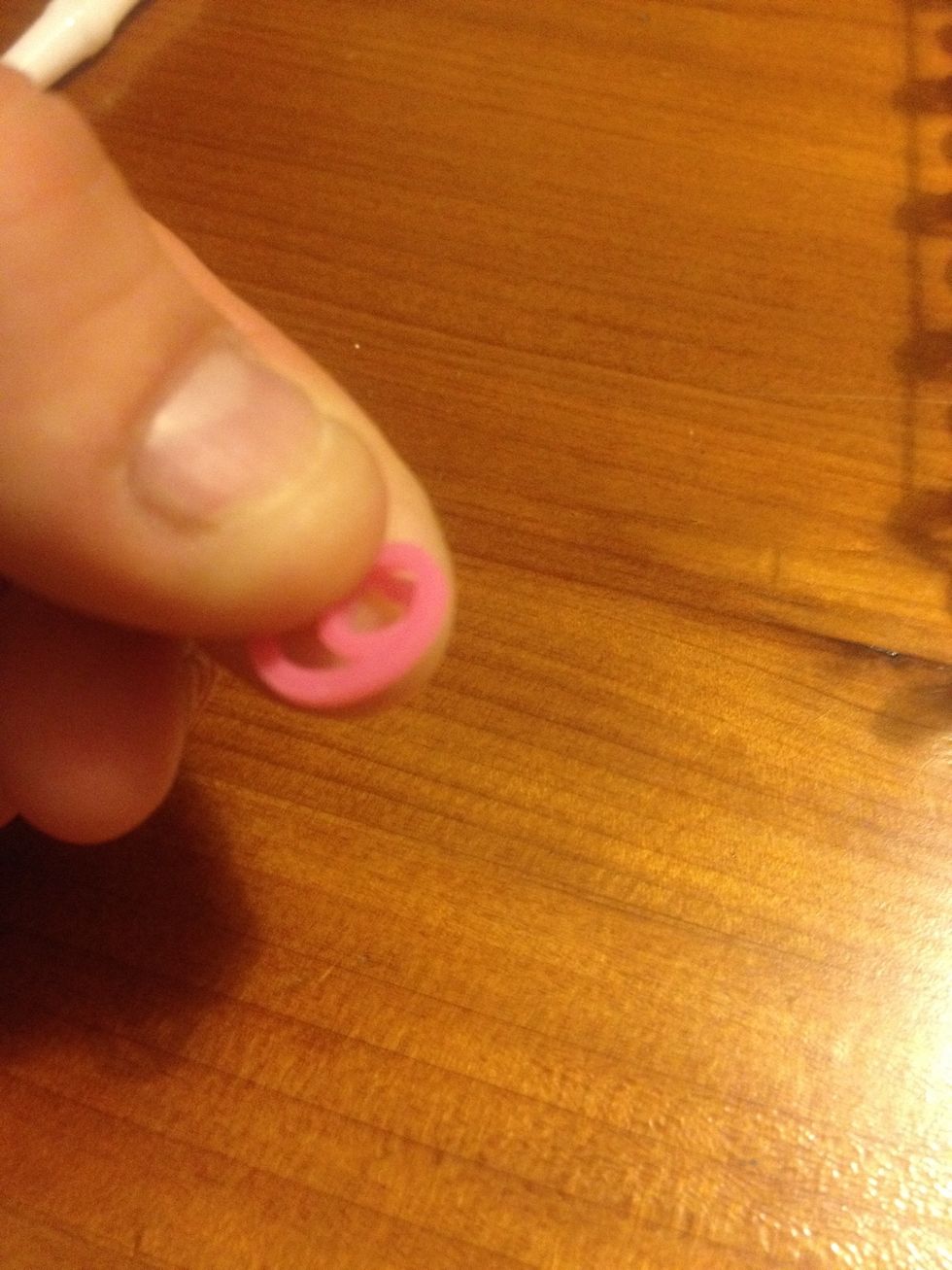 Double it over as we are going to cap the middle pin