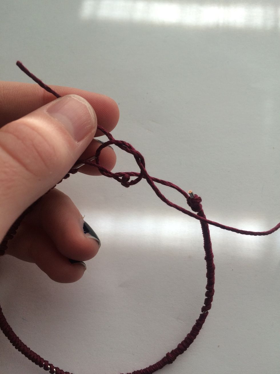 Double knot the ends.