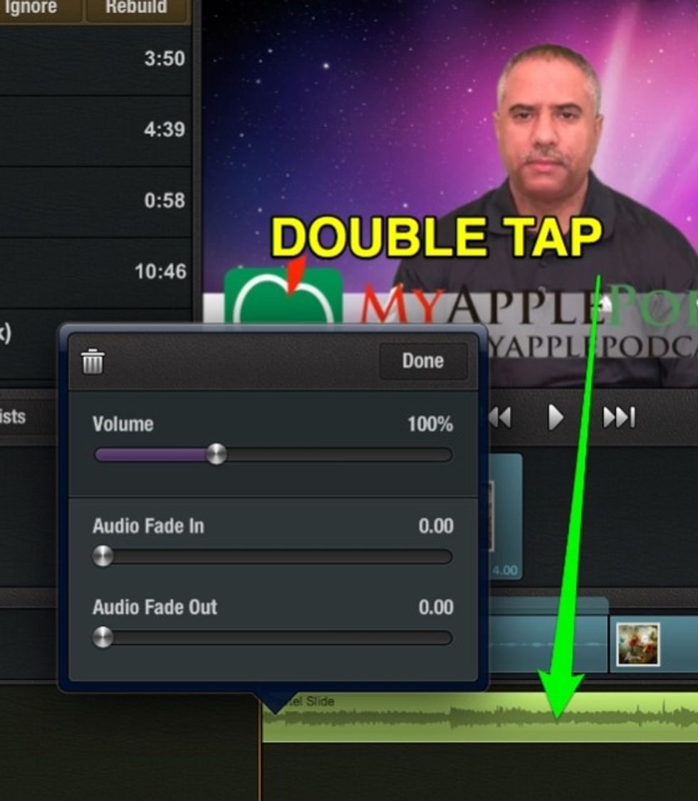 Double-tap to make adjustments.