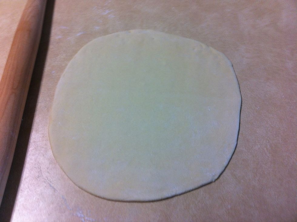Dough: 1 egg 1 glass of water salt, flour mix all. kneading the dough and leave for 10 - 15 min