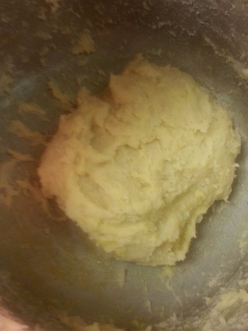 Dough fully mix with egg