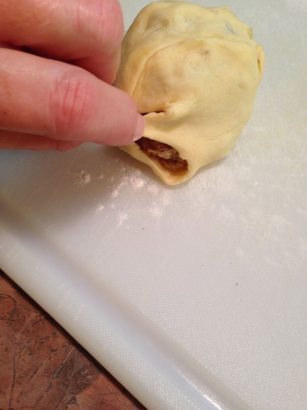Dough is easy to stretch and pinch together as needed.