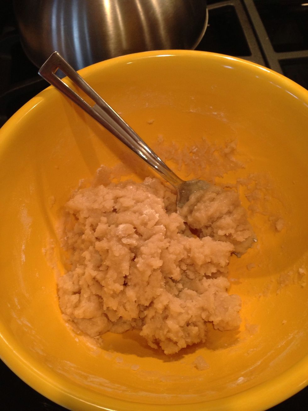 Dough should look like above when mixed.