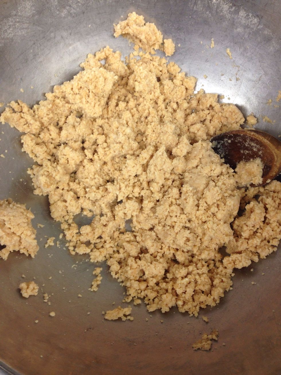 Dough will start to form (add water if dough is too dry).