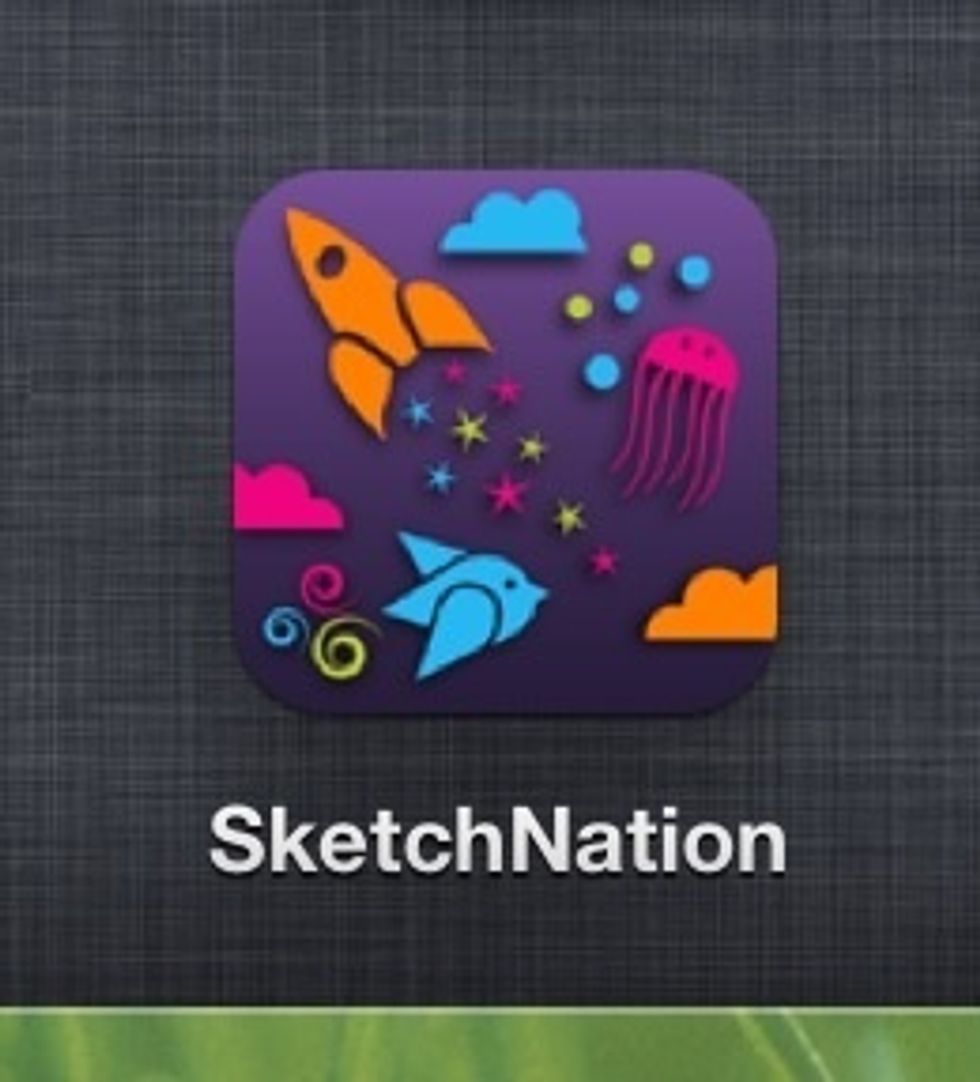 Download a free app from the App Store. Tap to open Sketch Nation.